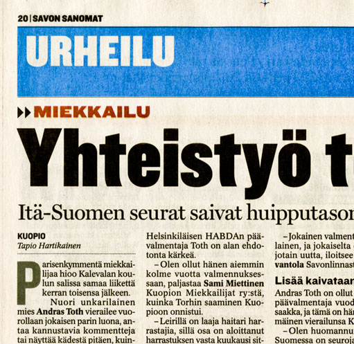 Savon Sanomat 30.8.2010